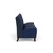 Lesro Siena Armless 3 Seat Tandem Seating No Center Arms, Walnut, RF Blueberry Back, MD Ink Seat SN3102 - alternate 2